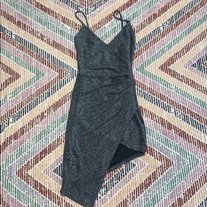 BLACK SPARKLY HOMECOMING DRESS